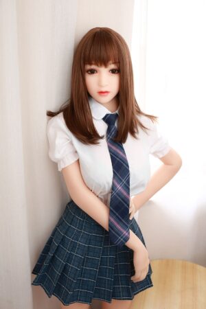 Asian sex doll in JK uniform skirts