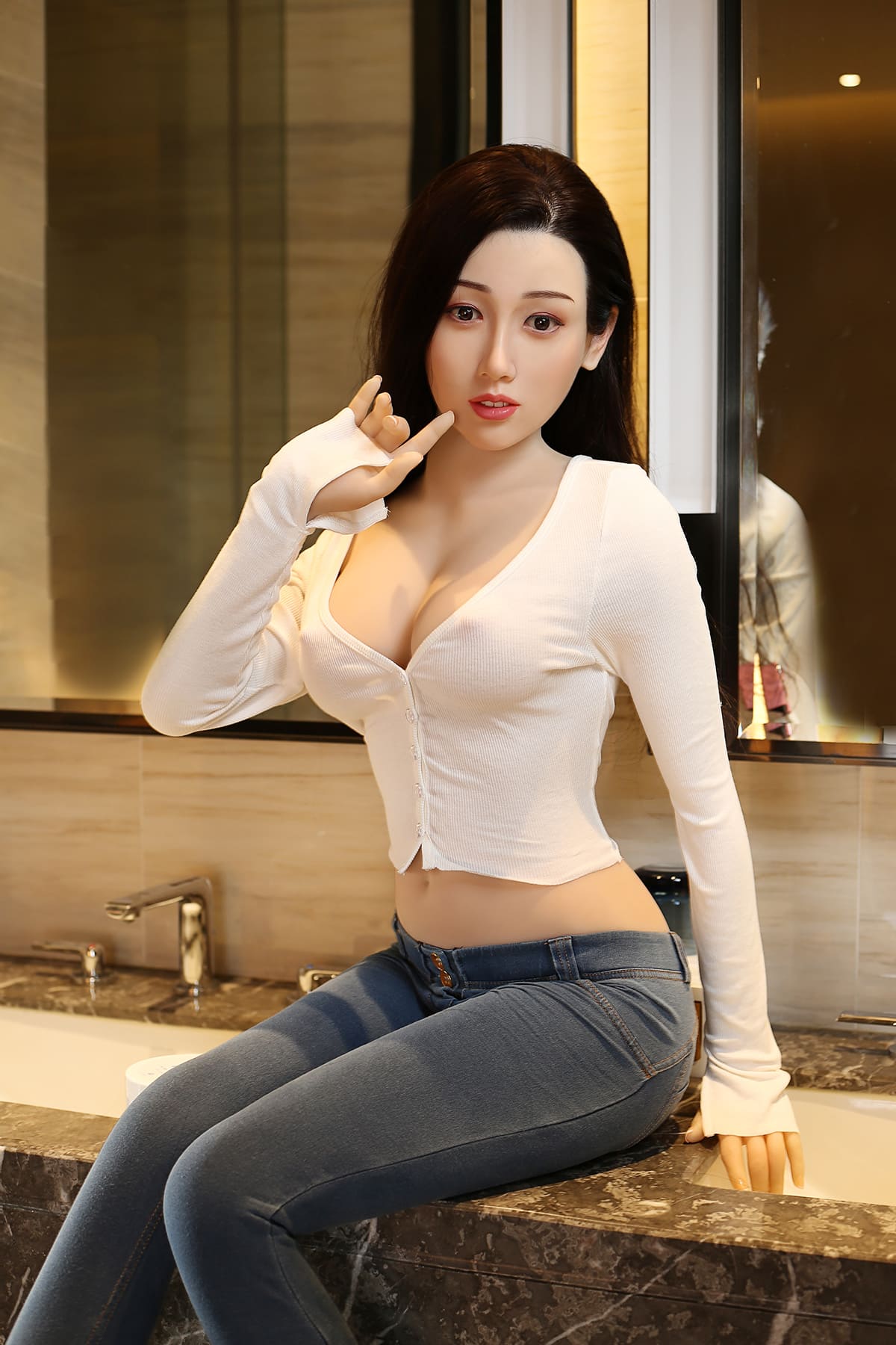 Korean anchor beauty sex doll