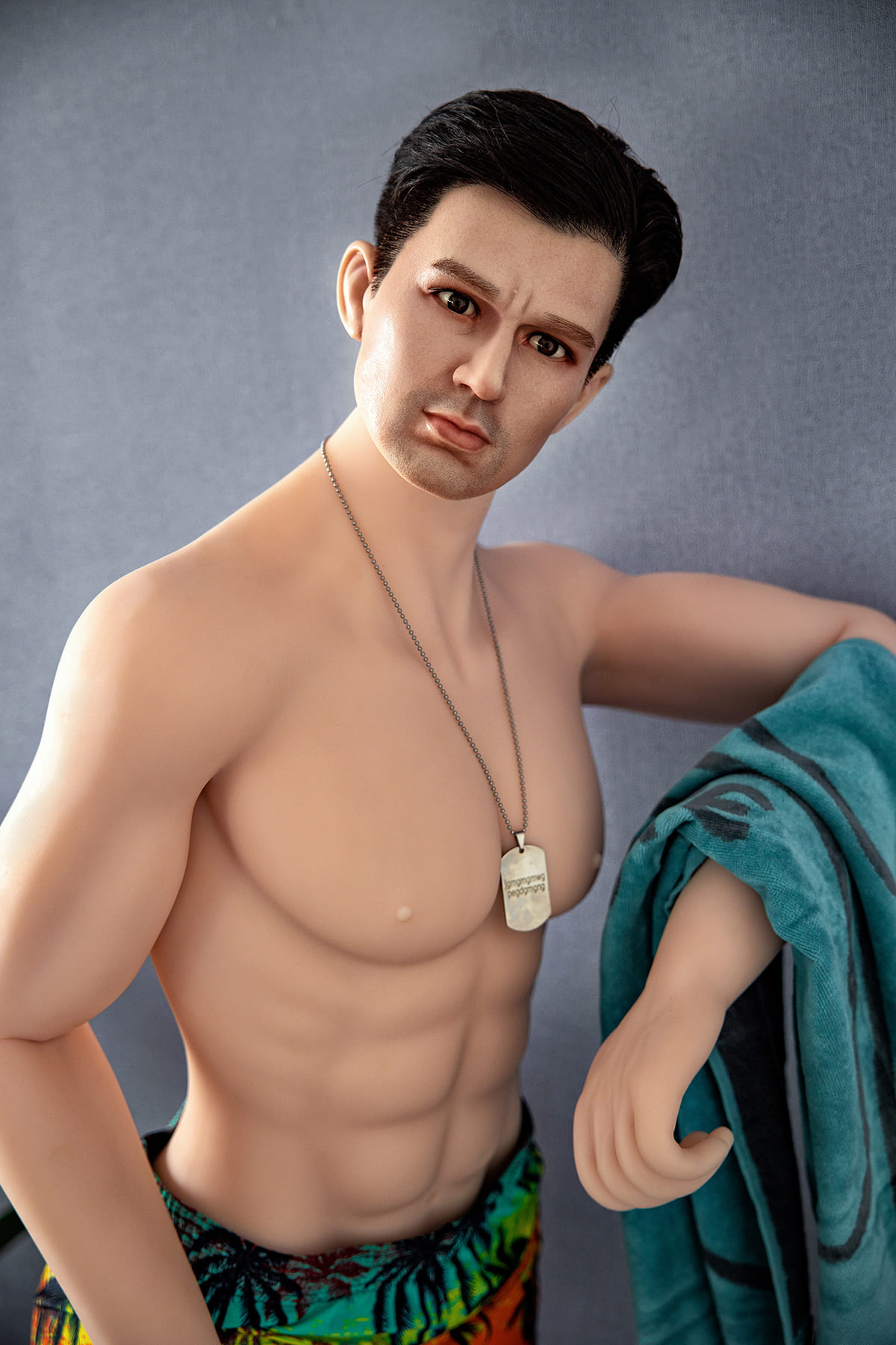 Strong male sex doll with abs