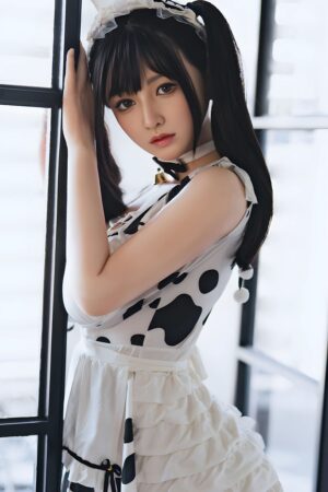 Japanese ponytail maid sex doll