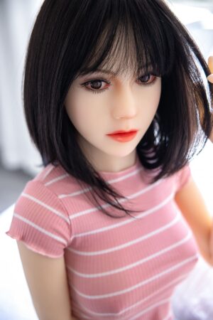 Pink lips and long eyelashes Asian beauty sex doll