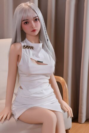 Silver hair girl silicone sex doll