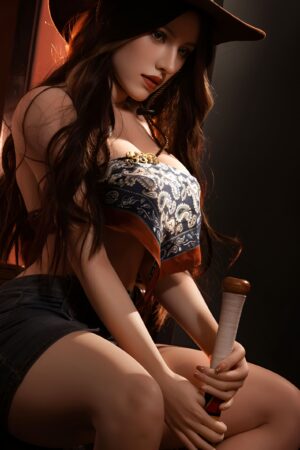 brown hair cowgirl sex doll