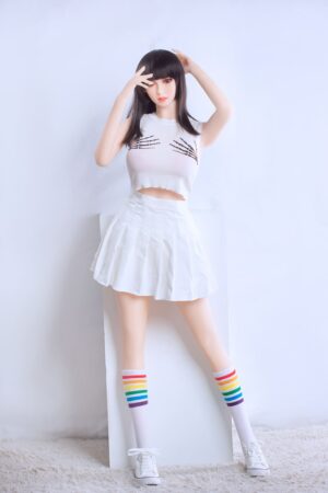 168cm female sex doll in white sportswear