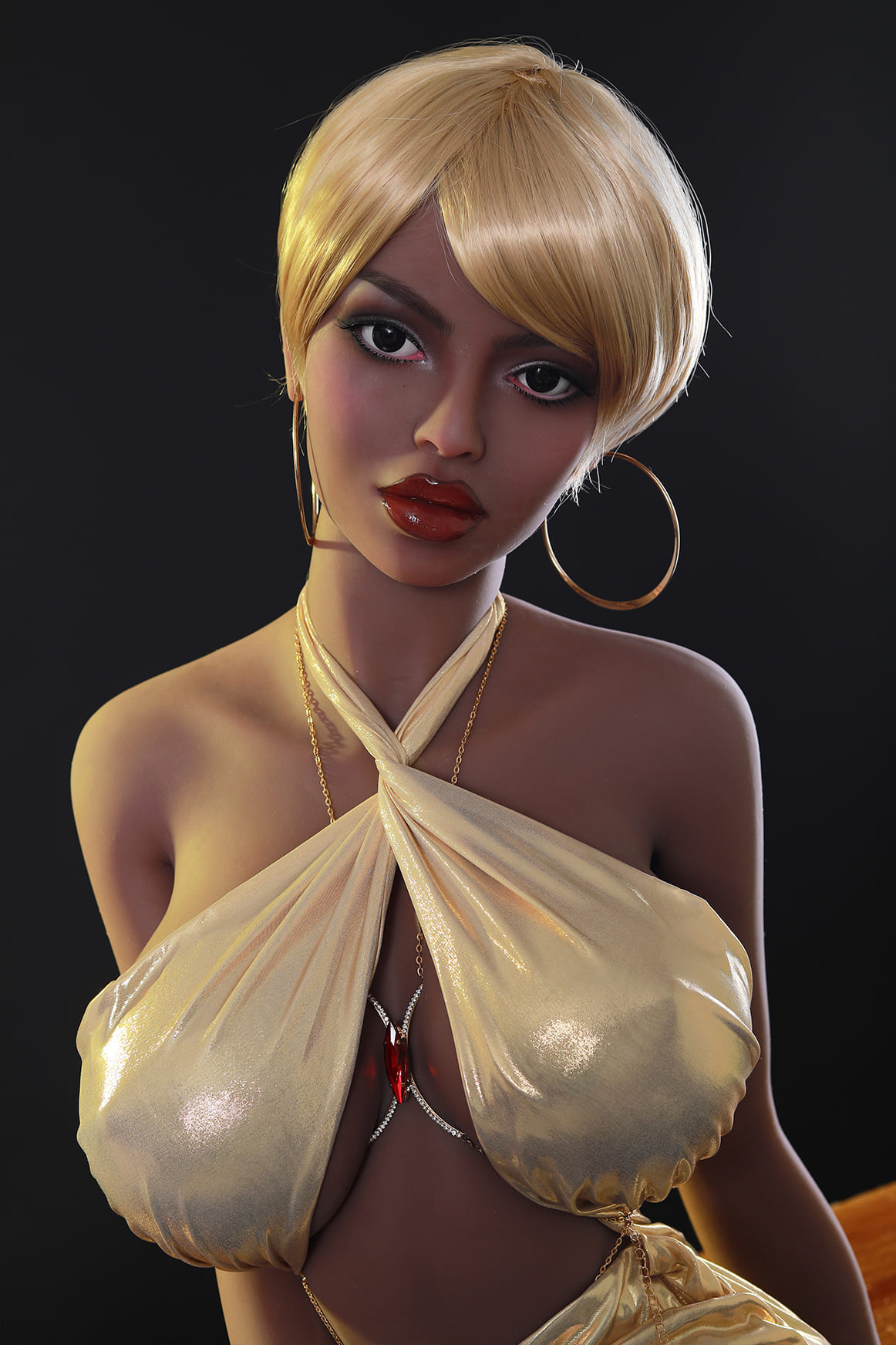 Blonde black sex doll for sale
