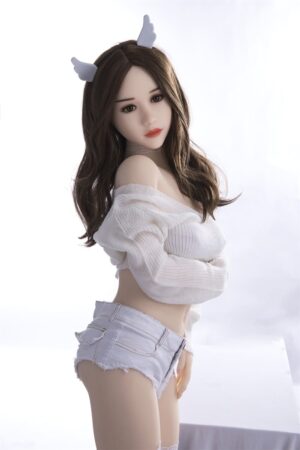 Korean sex doll in short jeans