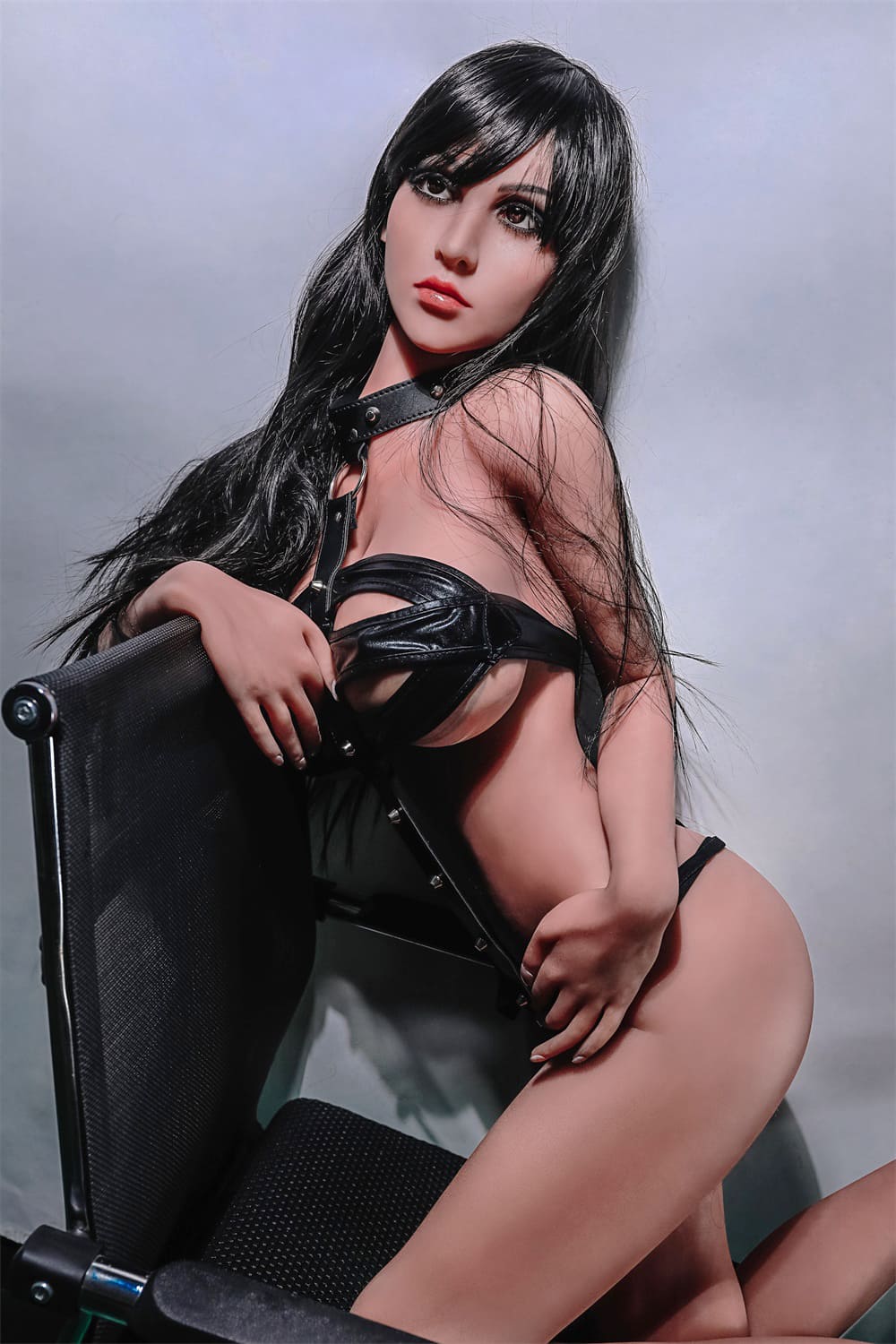 Black haired tan skin BDSM love doll
