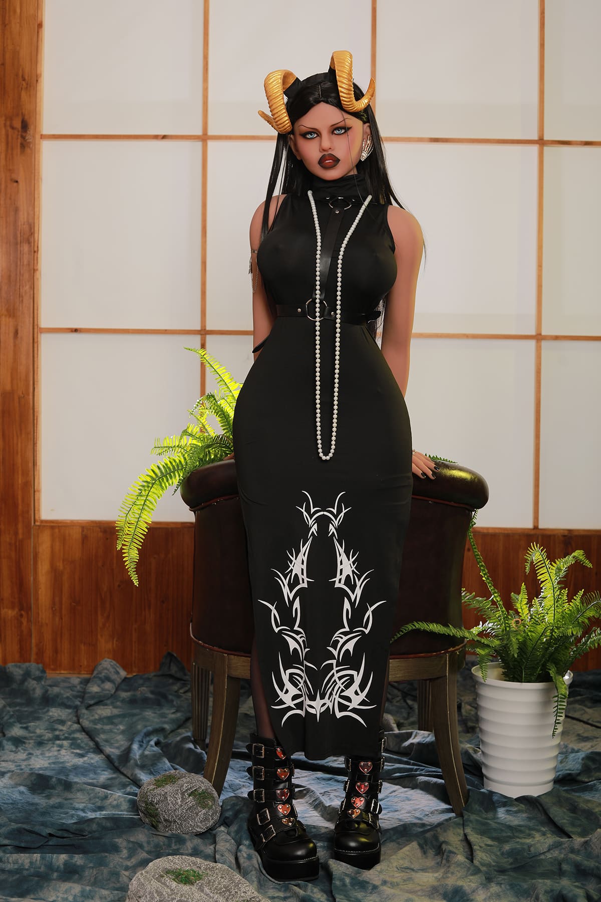 165cm fantasy character black devil sex doll