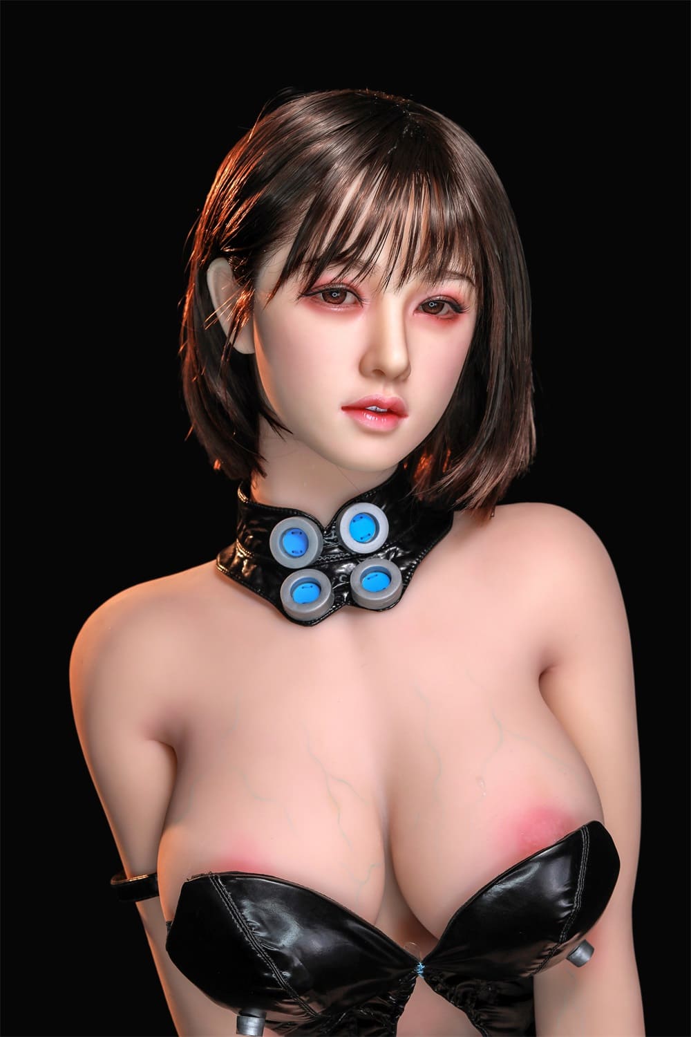 Sci fi short haired female sex doll with collar