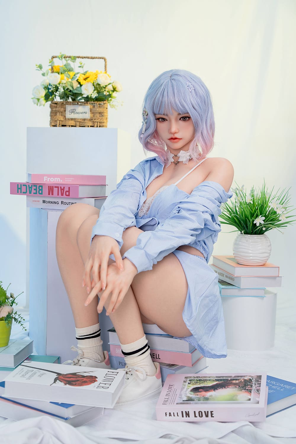159cm super cute female student silicone sex doll