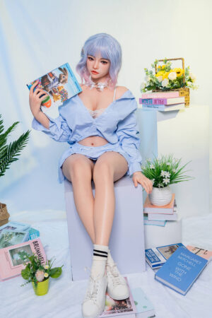 Asian cute blue haired young Dutch wife sex doll