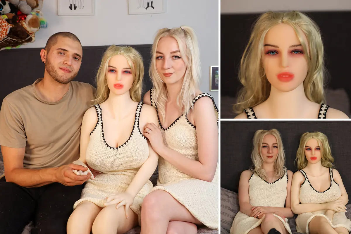 Char Grey and her husband Callum are proudly showing off their sex doll